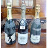 Two bottles of sparkling wine and Champagne: to include Cuveede Pigalle Vin Mausseux RAF