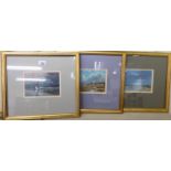 Chapman - three Dutch landscape studies oil on board bearing signatures 5'' x 7'' framed