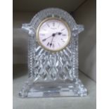 A Waterford crystal cased mantel timepiece;