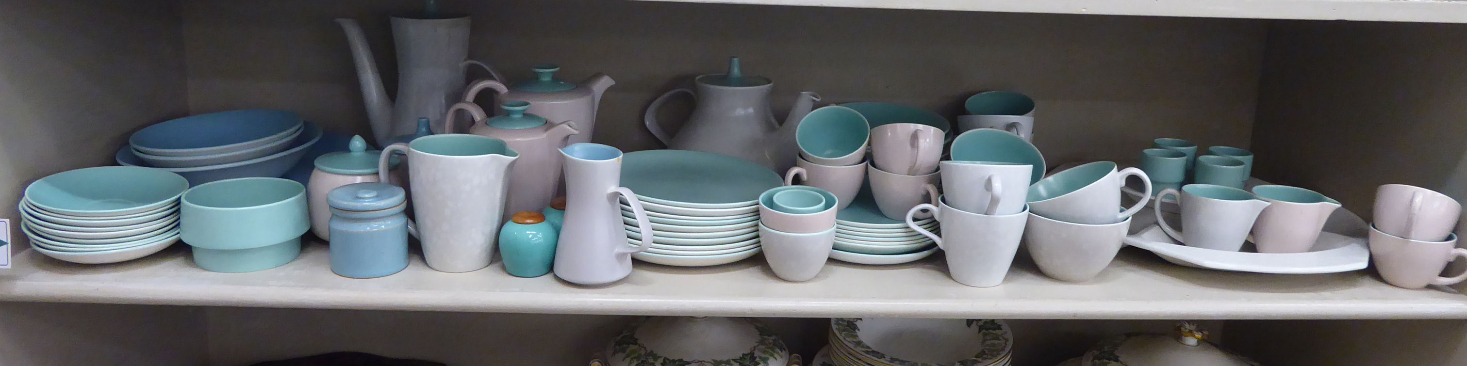 Ceramic tableware: to include Poole pottery teaware,