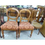 Six 19thC and later chairs: to include a pair of Edwardian style,