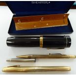 The Ideal 'Jumbo' fountain pen with a 14ct gold nib; a Schaeffer fountain pen;