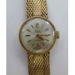 A lady's 9ct gold Avia bracelet watch,