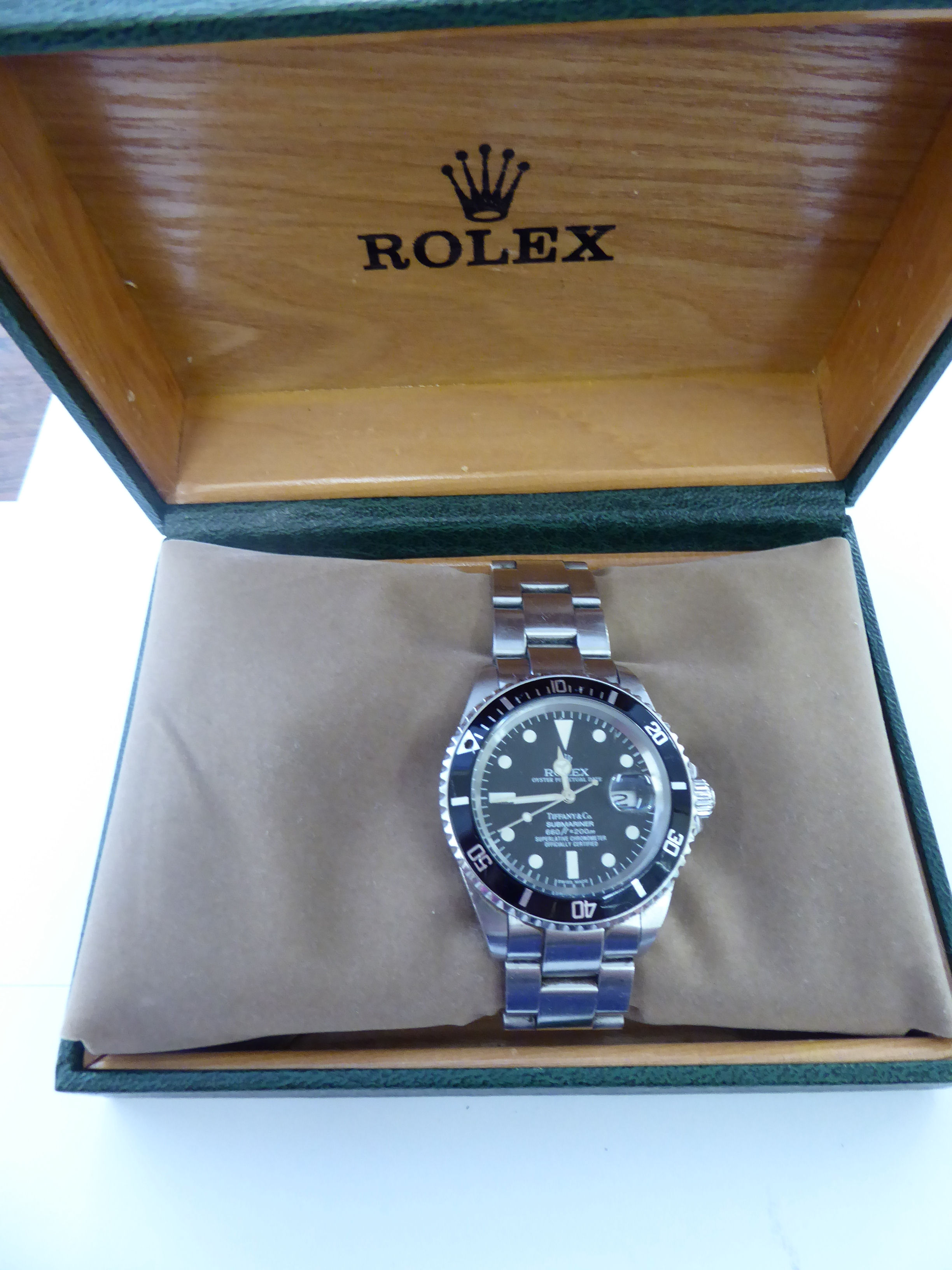 A replica Rolex Oyster Perpetual Date submariner wristwatch, - Image 2 of 5