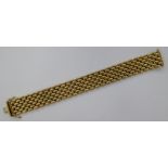 A 9ct gold bracelet of repeating oval multi-link design boxed 11