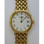 A Raymond Weil gold plated and stainless steel cased wristwatch,