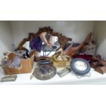 A mixed lot: to include a carved wooden bookend,