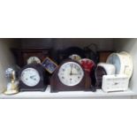 Early 20thC and later clocks and timepieces: to include a cream coloured metal cased Smith's