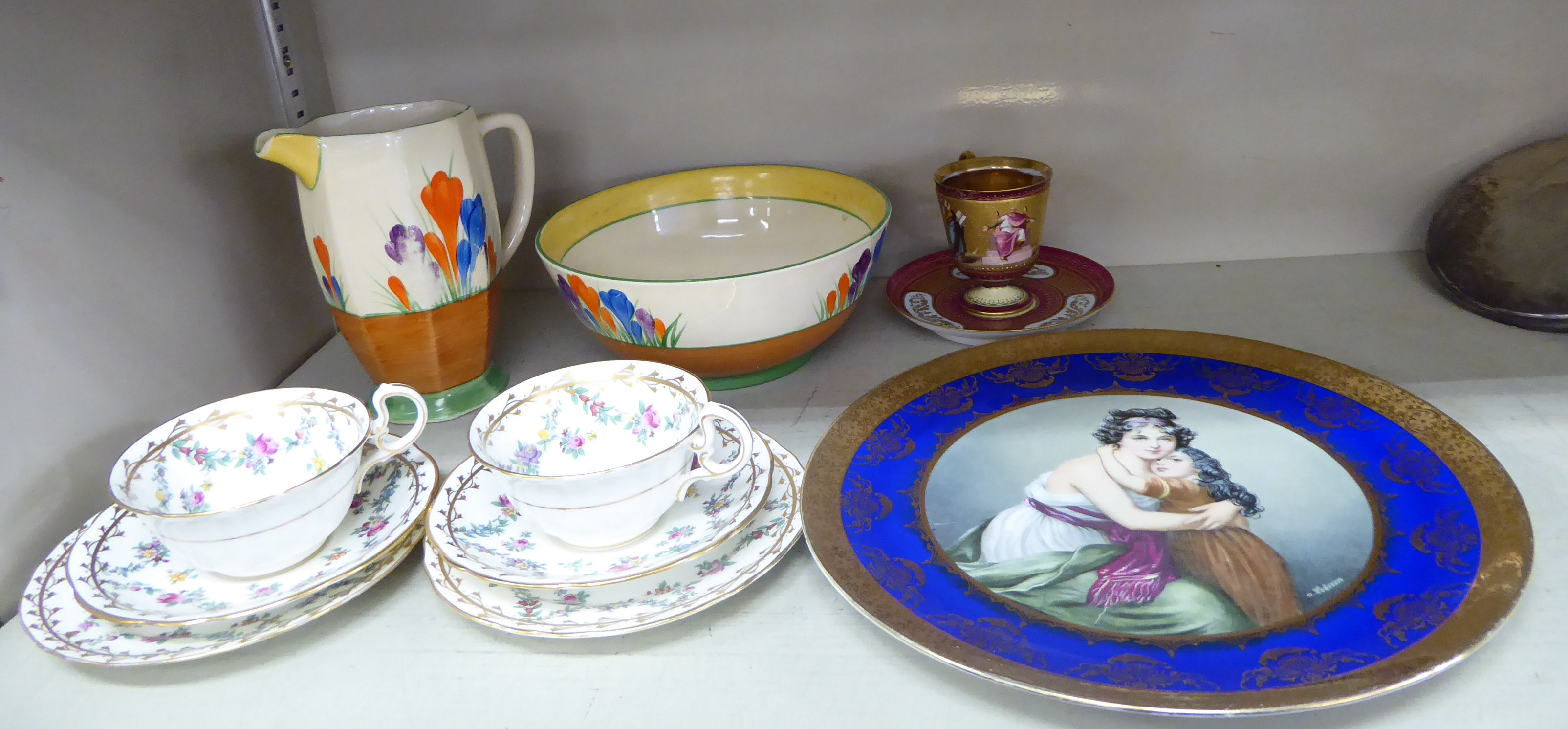 Decorative ceramics: to include a late 19thC Vienna porcelain cup and saucer,