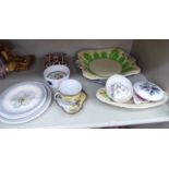 Royal Crown Derby and other china: to include a trinket box,