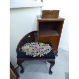 Small furniture: to include an Edwardian string inlaid mahogany mirror 18'' x 34'' SR