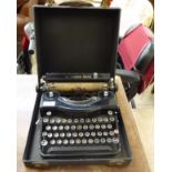 An early 20thC Remington Rand manual typewriter cased S