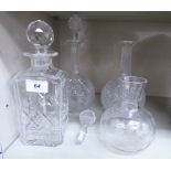 Glassware: to include a pair of 1920s cut crystal decanters with stoppers OS1