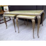A nesting set of three modern occasional tables,