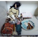 Navajo Indian collectables: to include a Sacajawea porcelain doll 12''h T0S8
