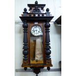 A late 19thC walnut Vienna regulator;