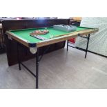 A modern mahogany finished framed pool table,