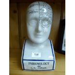 A Victorian style china phrenology head 12''h OS1