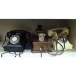 'Vintage' telephones: to include a cream resin cased GPO example, no.