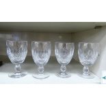 A set of four Waterford crystal Coleen pattern pedestal wines OS5