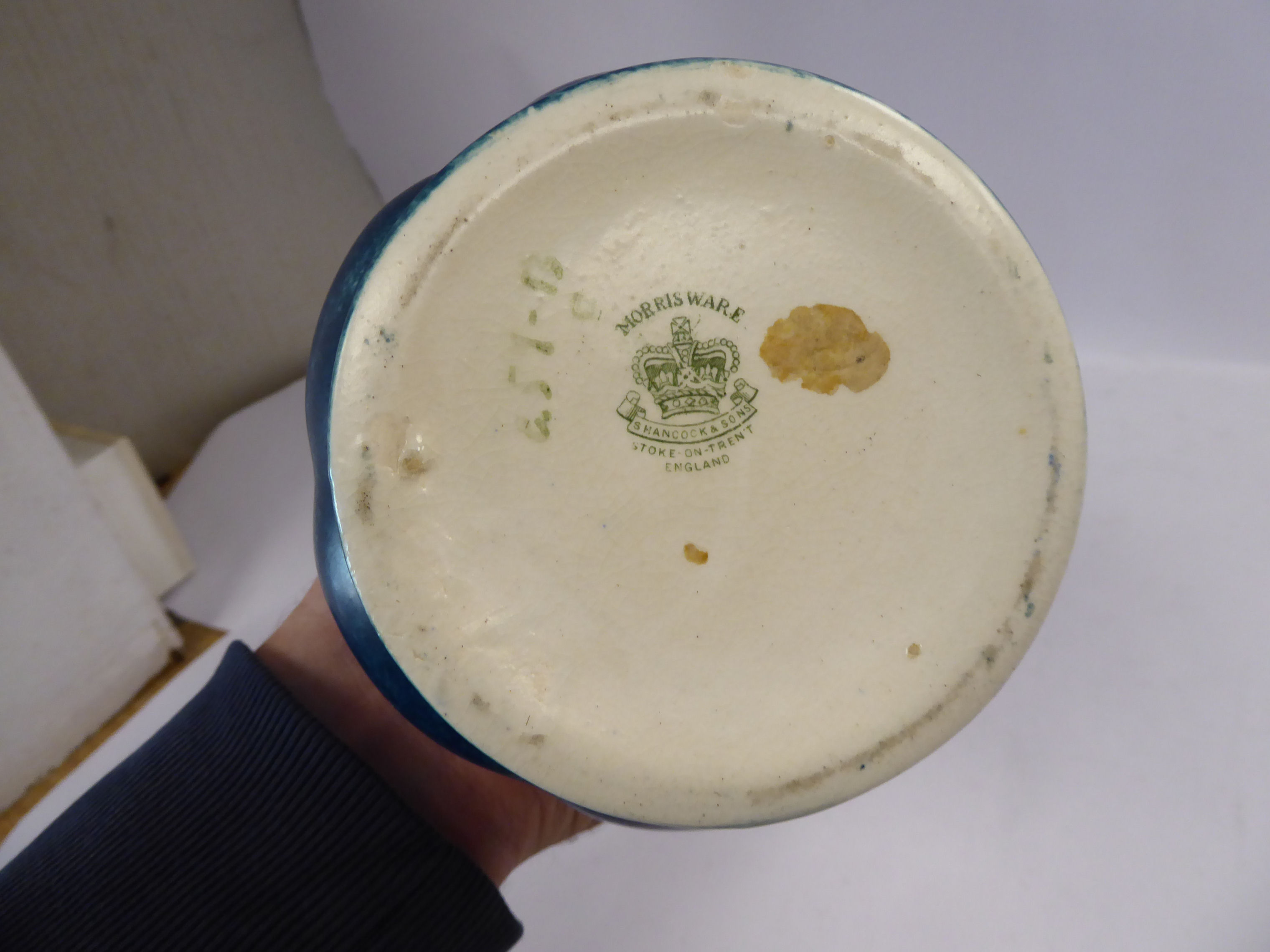 A George Cartilidge, Hancock & Sons, Morris Ware pottery jug of segment moulded, squat, - Image 5 of 5