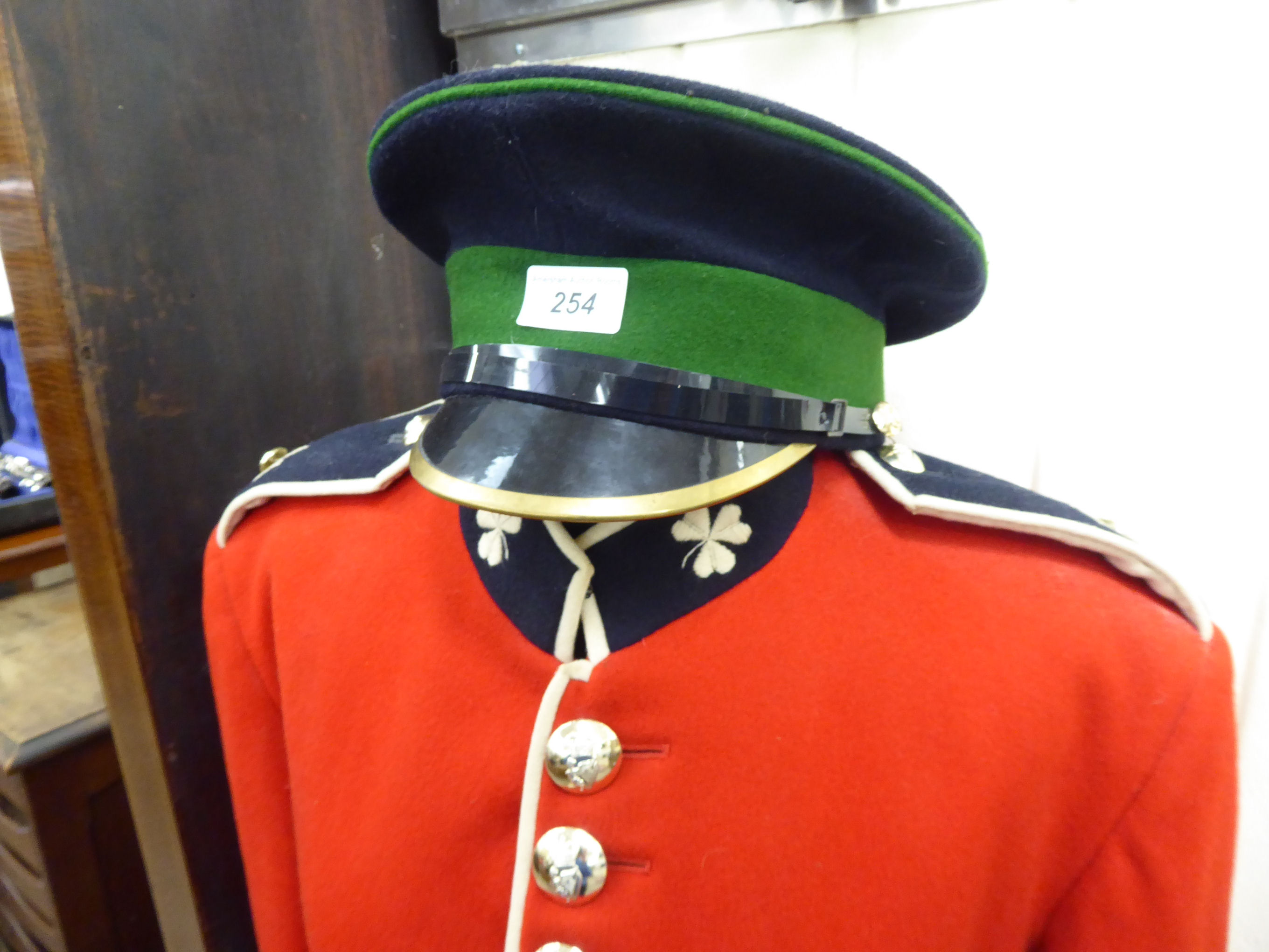 An Irish Guards Home Service dress jacket and cap RAB - Image 2 of 2