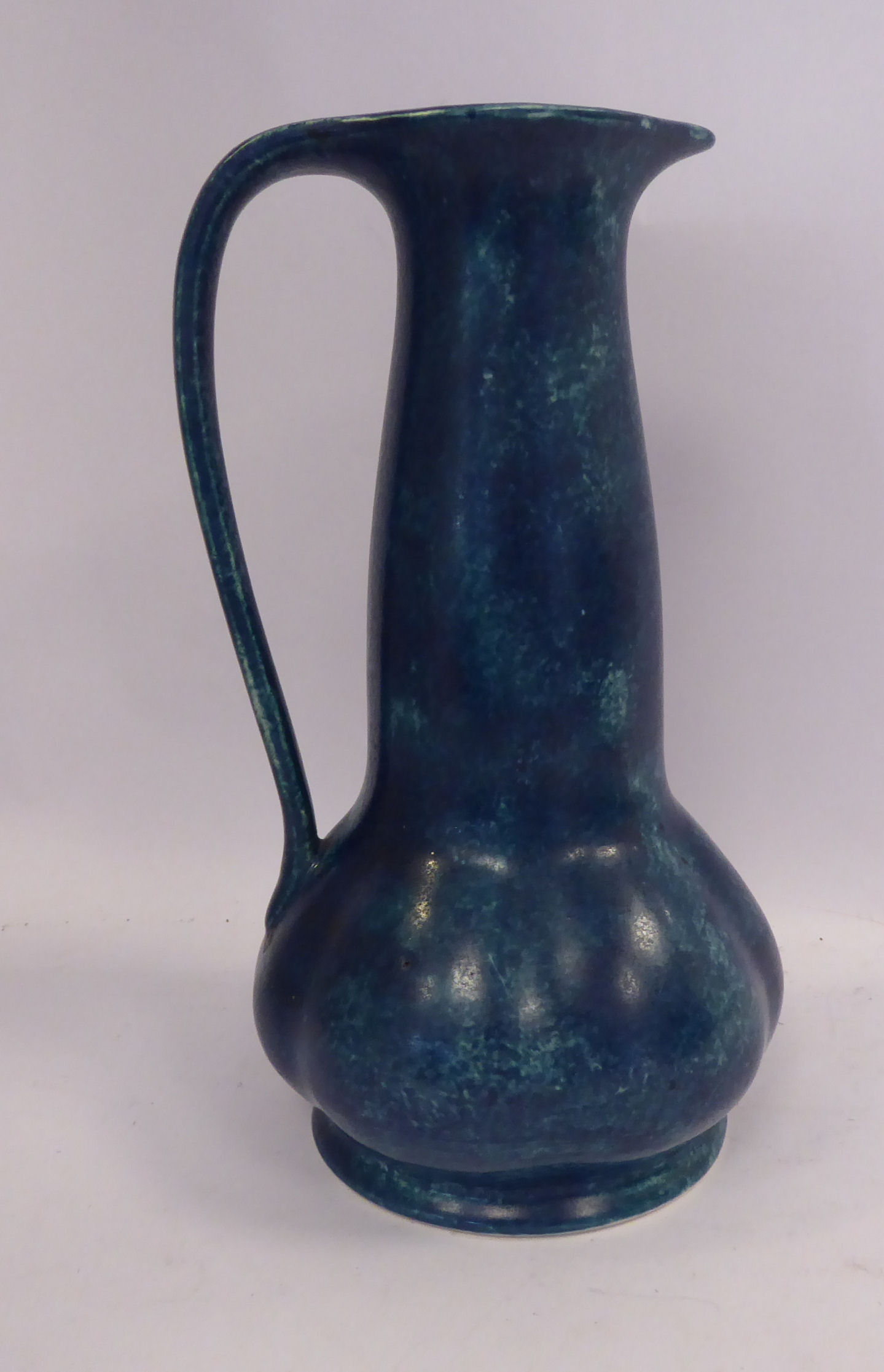 A George Cartilidge, Hancock & Sons, Morris Ware pottery jug of segment moulded, squat, - Image 2 of 5