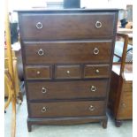 A Stag mahogany seven drawer dressing chest,