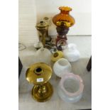 Interior lighting: to include Victorian style brass oil lamps largest 18''h BSR