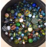 'Vintage' marbles: to include catseye and multi-coloured examples CS