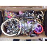 Costume jewellery: to include coloured bead necklaces CS