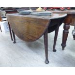 A George III mahogany drop leaf dining table,