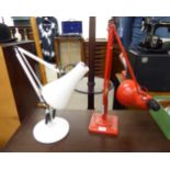 Two similar anglepoise style table lamps CA