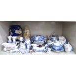 Decorative and domestic items: to include china salt and pepper shakers,