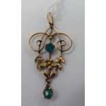 A late Victorian 9ct gold pendant,