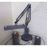 A PW Allen & Co grey painted metal adjustable lamp BSR
