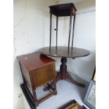 Small furniture: to include a George III oak pedestal table,