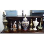A mixed lot: to include ceramic and other table lamps largest 21''h CA
