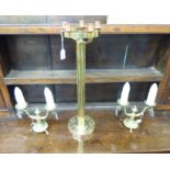 A mixed lot: to include a copper candlestand,