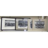 Mid 20thC rugby and football Oxford University team photographs 9'' x 12'' some framed T08