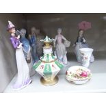 Decorative ceramics: to include a Lladro porcelain figure,