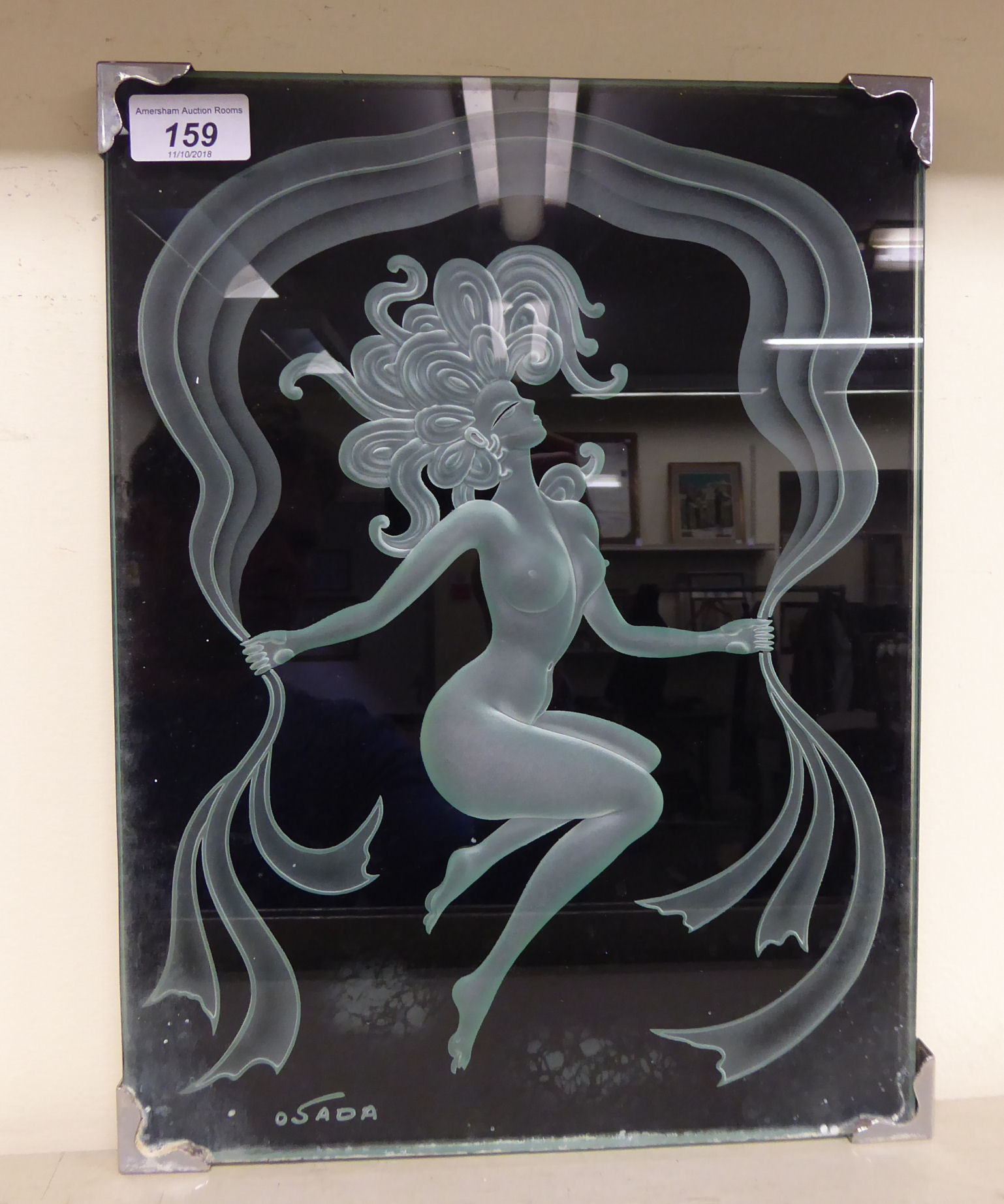 Osada - an Art Nouveau inspired glass panel,