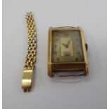 A 14ct gold watch chain (broken);