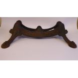 A late Victorian cast iron bicycle stand,