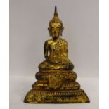 An 'antique' Asian cast gilt bronze figure,