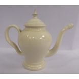 A late 18thC creamware miniature watering can,