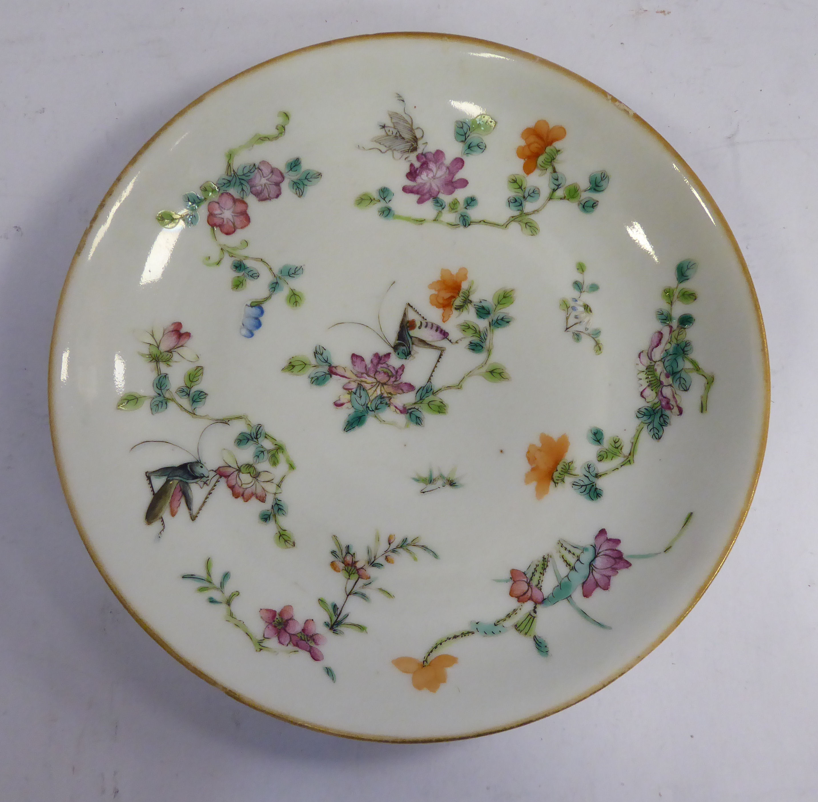 A late 19thC Chinese porcelain dish,