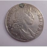 A William & Mary silver sixpence,