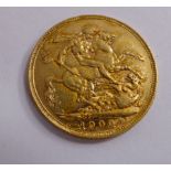 A Victorian sovereign,