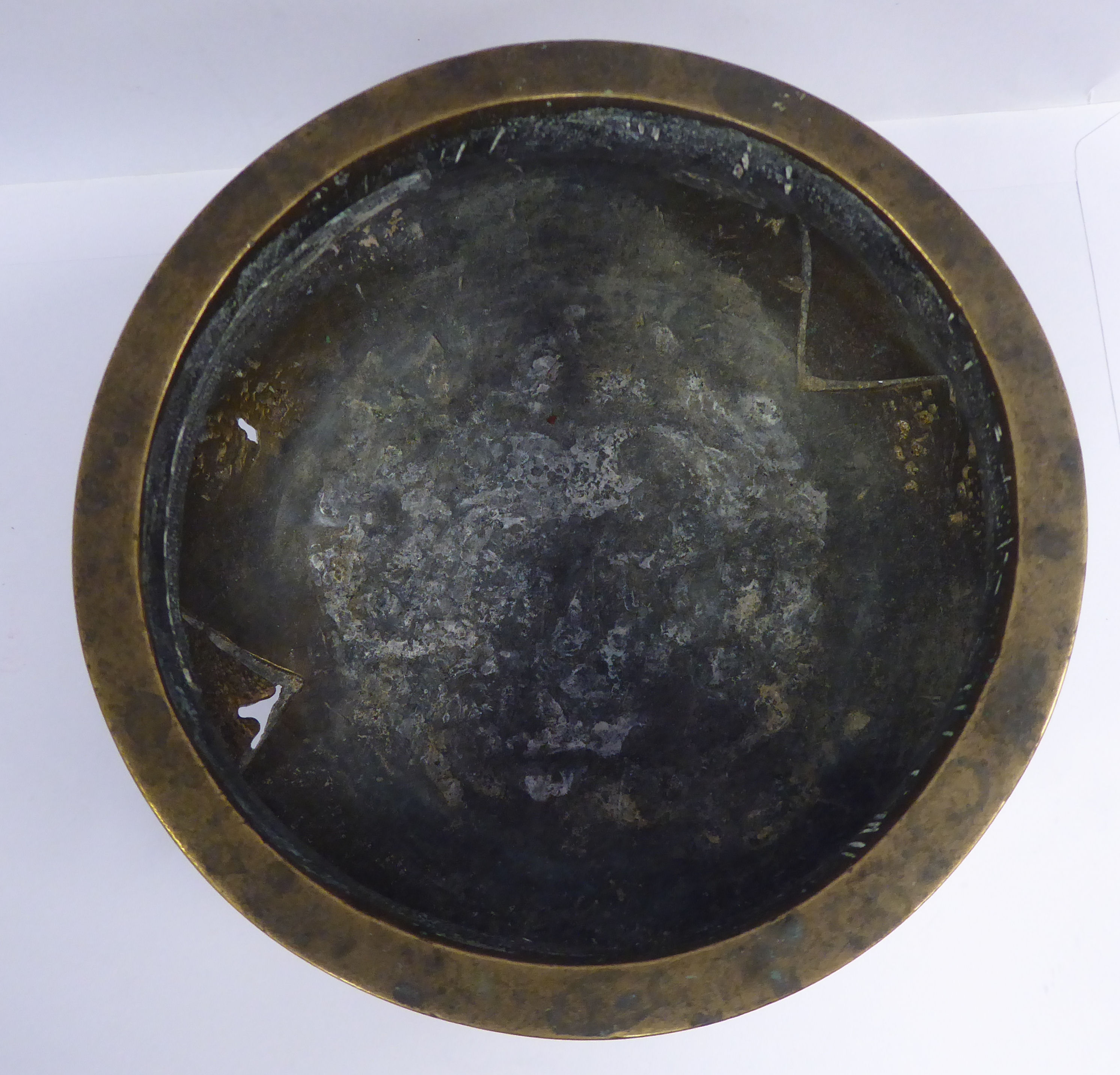 A late 18th/early 19thC Chinese bronze censor of squat, bulbous form, - Image 7 of 8